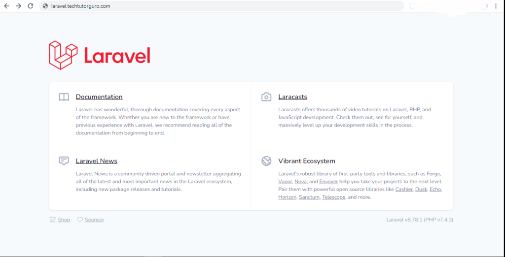 laravel site